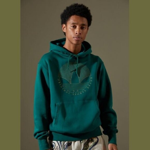 Size M - Adidas Deco Trefoil Men's Hoodie Green - Men or Womens - Picture 14 of 14